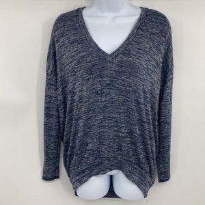 Aritzia Wilfred Free Blue Heather V Neck Top Size XXS
